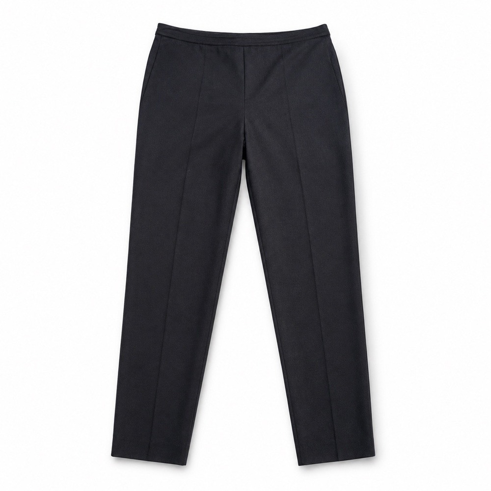 St John Dark Gray Stretch Ankle Pants Side Zip Career Minimalist Women's Size 10